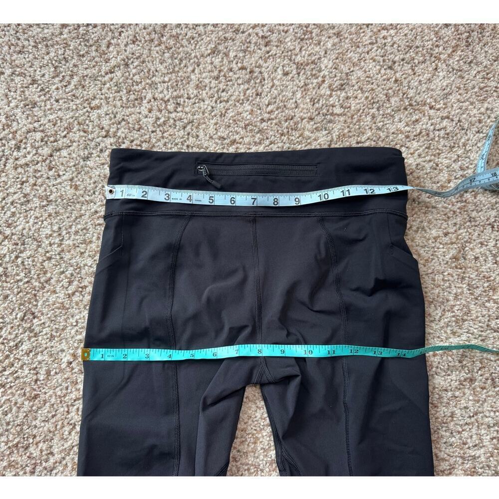 LULULEMON Athletica Wunder Train Cropped Tights/leggings w/ Pockets, Black; 6 - Picture 4 of 8